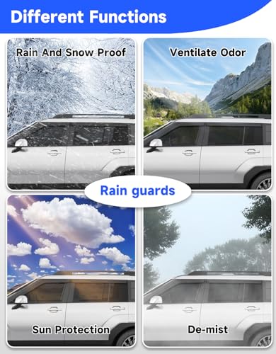 Tape-on Window Visors Rain Guards for Hyundai Santa Fe 2024 2025 - Product Imagery
