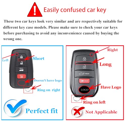 QBUC for Toyota Key Fob Cover with Keychain TPU Suitable for - Product Imagery