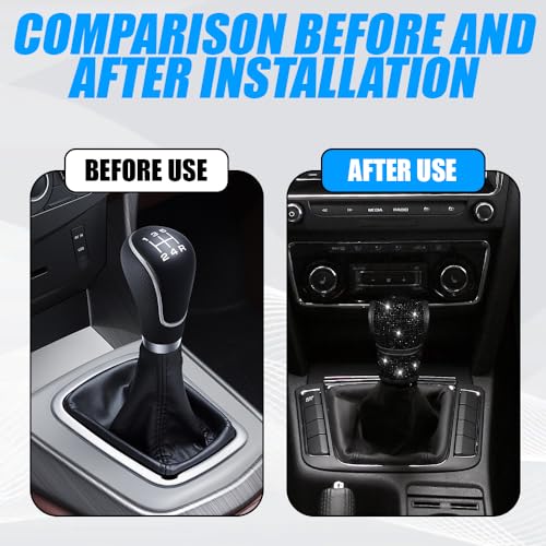 Bling Auto Gear Shift Knob Cover, Car Knob Gear Stick Protector, - Product Imagery