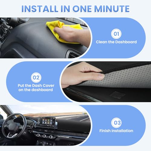 Sunsdrew Dash Cover for Honda HR-V 2023-2026 Dashboard Cover Mat - Product Imagery
