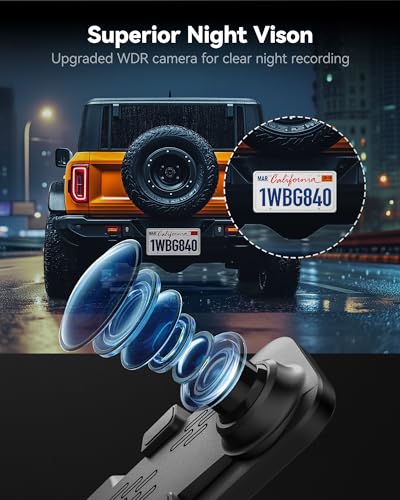 WOLFBOX G840S 12" 4K Mirror Dash Cam Backup Camera with 32GB - Product Imagery
