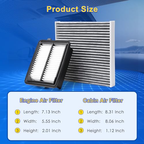 Cabin & Engine Air Filter Kit for 2020-2022 Cr-V 2.0L (Hybrid) - Product Imagery