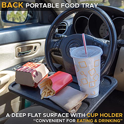 EcoNour 2 in 1 Car Steering Wheel Desk | Car Tray for Laptop - Product Imagery