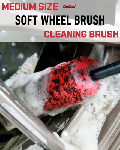 oesee Professional 4 Pack Long Handle Wheel Brush Kit for - Product Imagery