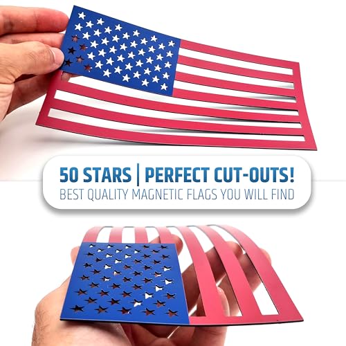 Premium American Flag Magnets for Trucks and Cars (3 Pack) + - Product Imagery
