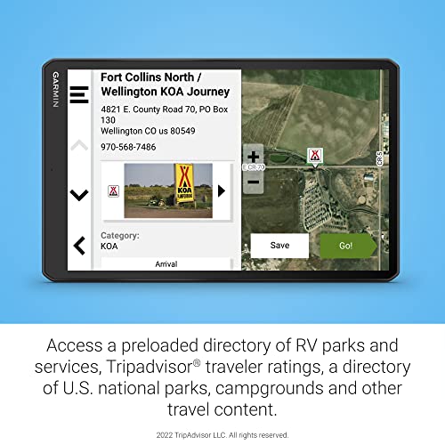 Garmin RV 1095, 10” GPS RV Navigator, Custom RV Routing - Product Imagery