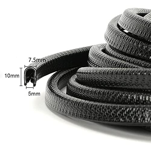 Winunite 32.8ft (10m) No Glue Car Door Edge Guards Black - Product Imagery