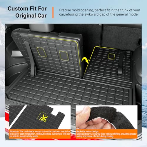 powoq Cargo Mat Trunk Mat Compatible with 2016-2026 Honda Pilot - Product Imagery