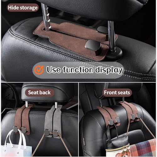 Coozyland Car Hooks, Coozy Land Metal Multi-Function Leather Car - Product Imagery