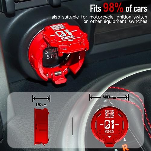 𝙊𝙧𝙞𝙜𝙞𝙣𝙖𝙡 | Push Start Button Cover, Metal Mecha Car - Product Imagery