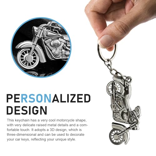 Motorcycle Key Chain, Metal Vintage Motorcycle Key Ring, Funny - Product Imagery