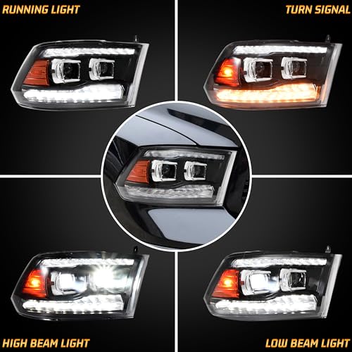 Full LED Headlight for 2009-2018 Dodge Ram 1500 Accessories - Product Imagery