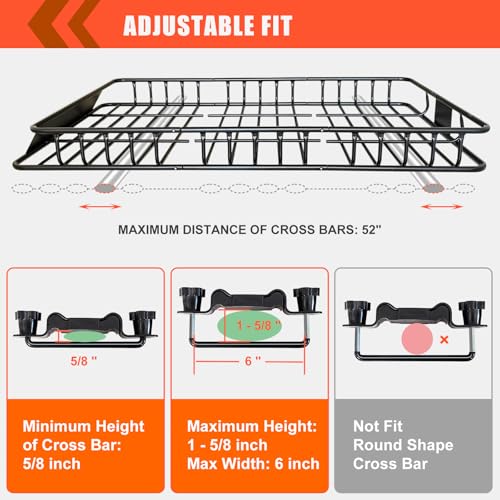Roof Rack Carrier Carrier Basket 65"*39"*6"+Waterproof Bag 20 - Product Imagery