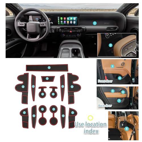 SHAOHAO for 2026 Hyundai Palisade Door Slot Mats Fit for 2026 - Product Imagery