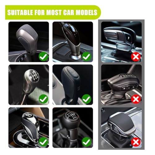 JOYCOURT Car Gear Shift Hoodie Auto Shifter Knob Cover, Green - Product Imagery