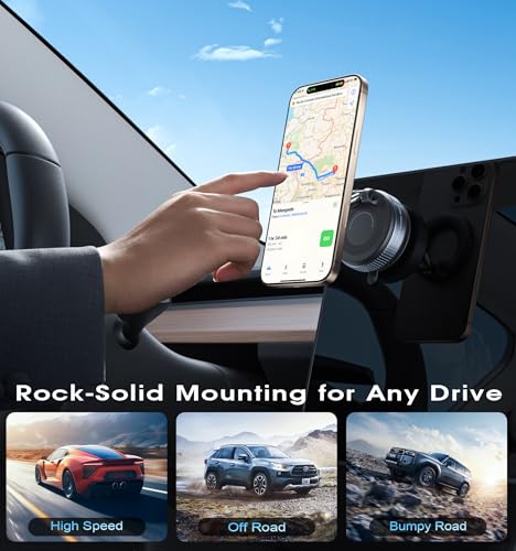 REOKILY 2026 Upgraded Vacuum Magnetic Car Phone Holder 360° - Product Imagery