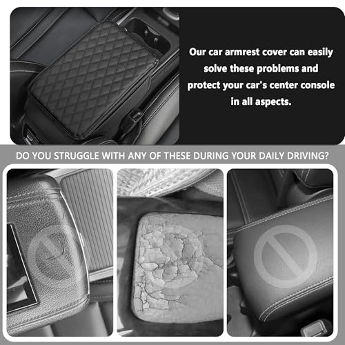 Stacool Upgraded Car Center Console Cover,Microfiber Leather Car - Product Imagery