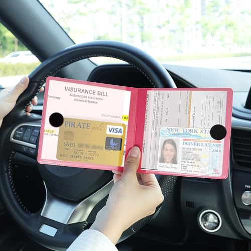 UYYE Car Registration and Insurance Card Holder, Vehicle Glove - Product Imagery