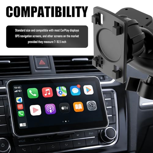 2026 Upgraded CD Slot Mount for CarPlay Screen,360° Rotatable CD - Product Imagery