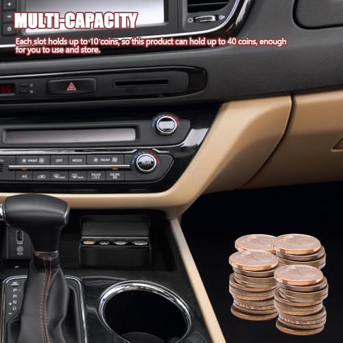 Coin Holder for Car, Coin Change Organizer Compatible with Coins - Product Imagery