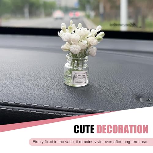 3 PCS Car Dash Flower Ornaments, Cute Mini Cherry Blossom - Product Imagery