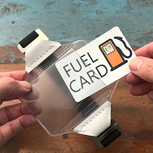 2 Pack - Heavy Duty Visor Fuel Card Holder with Clear Vinyl - Product Imagery