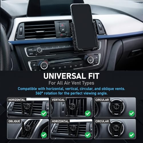 Bling Car Phone Holder, Rhinestone Decoration Air Vent Mount for - Product Imagery