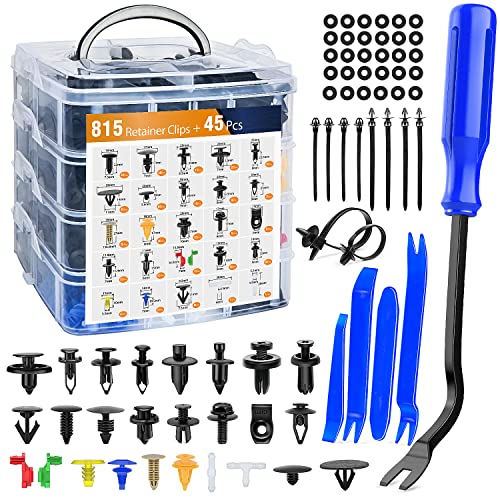 GOOACC 860Pcs Car Push Retainer Clips & Auto Fasteners Assortment - Product Imagery
