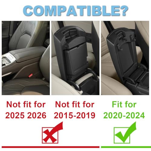 Center Console Cover for Ford Edge 2020-2024 - Product Imagery