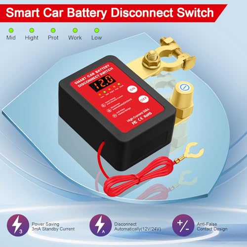 12V Smart Battery Disconnect Switch with Remote Control - - Product Imagery