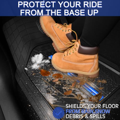 CAR PASS Rubber Floor Mats for Cars, Car Mats Full Sets - Product Imagery
