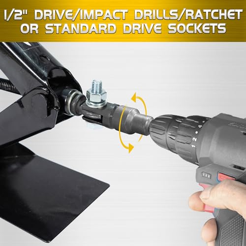 TONDA Scissor Jack Drill Adapter, 1/2 in Drive, 13/16 in Lug - Product Imagery