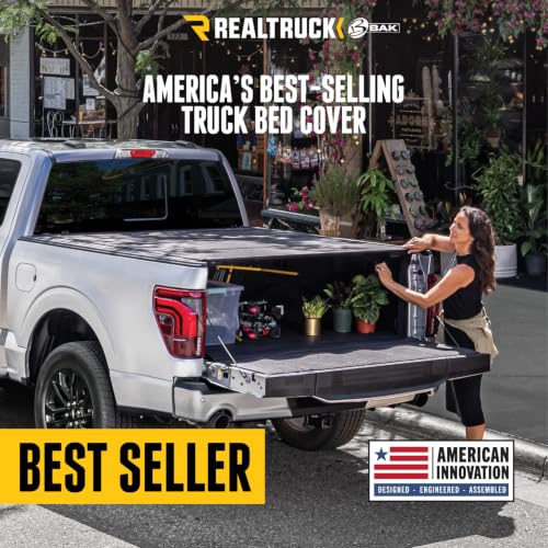 RealTruck BAK BAKFlip MX4 Hard Folding Truck Bed Tonneau Cover | - Product Imagery