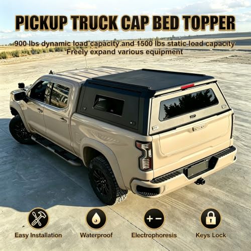 5ft Truck Cap Camper Shell for Honda Ridgeline 2006-2014 - Product Imagery
