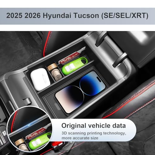 SKTU for 2025 2026 Hyundai Tucson Center Console Organizer for - Product Imagery
