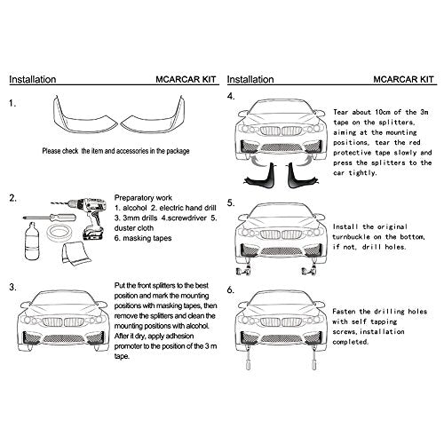 Carbon Fiber Front Splitters for BMW 6 Series F06 F12 F13 M - Product Imagery