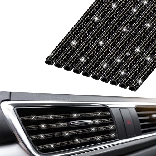 Rhinestone Car Vent Outlet Trim,10Pcs Bling Air Vent Decoration - Product Imagery