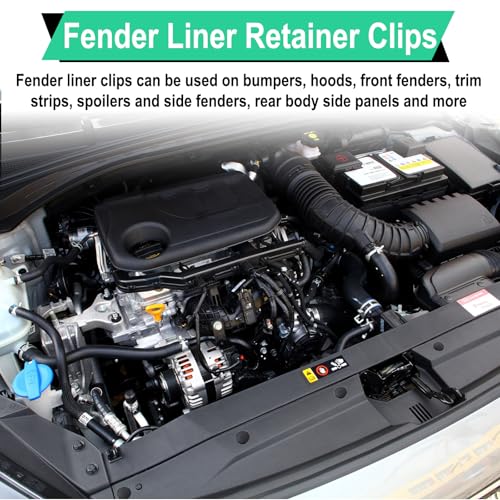 20 PCS Fender Liner Push-Type Retainer Clip Fastener, Car - Product Imagery