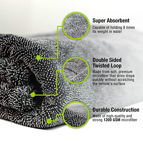 ExoForma Mega Car Drying Towel - Holds Up to 9 lbs, No Streaks, - Product Imagery