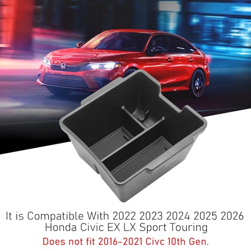 TTCR-II Compatible with Honda Civic Center Console Organizer - Product Imagery
