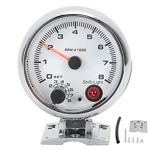 Tachometer, Chrome Bracket Car Tachometer Functional with Users - Product Imagery