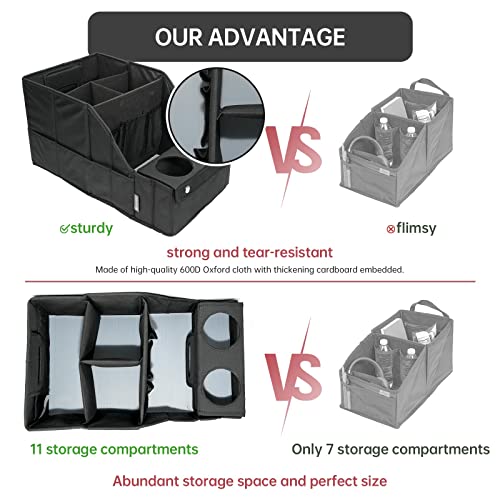 MULISOFT Car Backseat Organizer with 11 Compartments & 2 Cup - Product Imagery