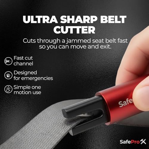 SafeProX 2 in 1 Emergency Escape Tool, Life Saving Car Window - Product Imagery