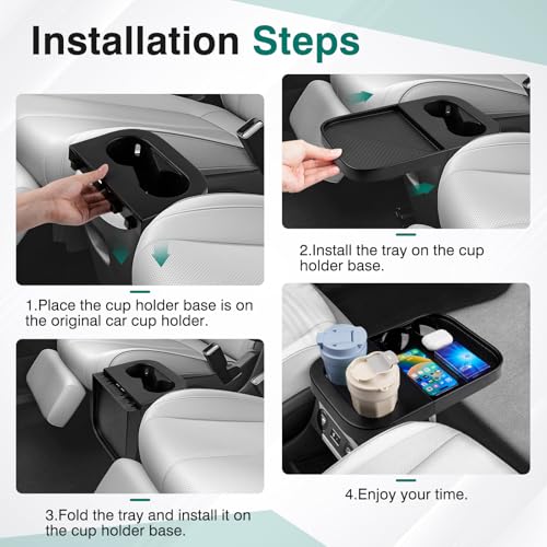 Karltys Center Console Organizer Tray with Cup Holder for - Product Imagery