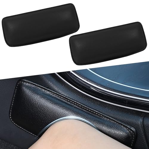 wuyaoyao 2PCS Car Door Armrest Pads, Soft Leather Elbow Pad Arm - Product Imagery