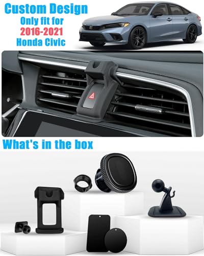 Car Phone Holder, Air Vent Stand Mount for Honda Civic 2021-2016 - Product Imagery