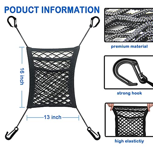 3-Layer Stretch Car Mesh Organizer, Car Seat Net, Dog Net for - Product Imagery