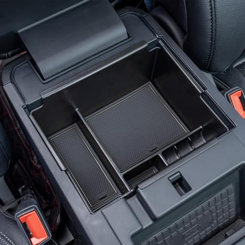 TOPINSTALL Black Deep Center Console Tray for 2020-2026 Ford - Product Imagery
