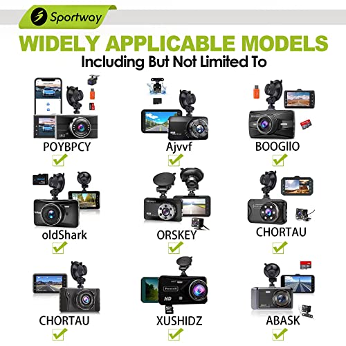 Sportway S501 Dash Cam Suction Mount Holder (5th Gen), - Product Imagery