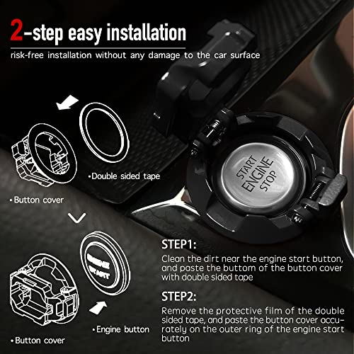 𝙊𝙧𝙞𝙜𝙞𝙣𝙖𝙡 | Tybasthe Push Start Button Cover, Car Engine - Product Imagery